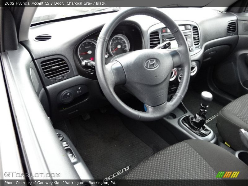 Black Interior - 2009 Accent GS 3 Door 