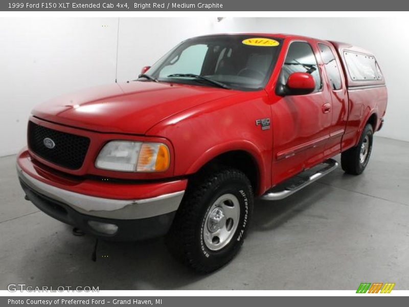 Bright Red / Medium Graphite 1999 Ford F150 XLT Extended Cab 4x4