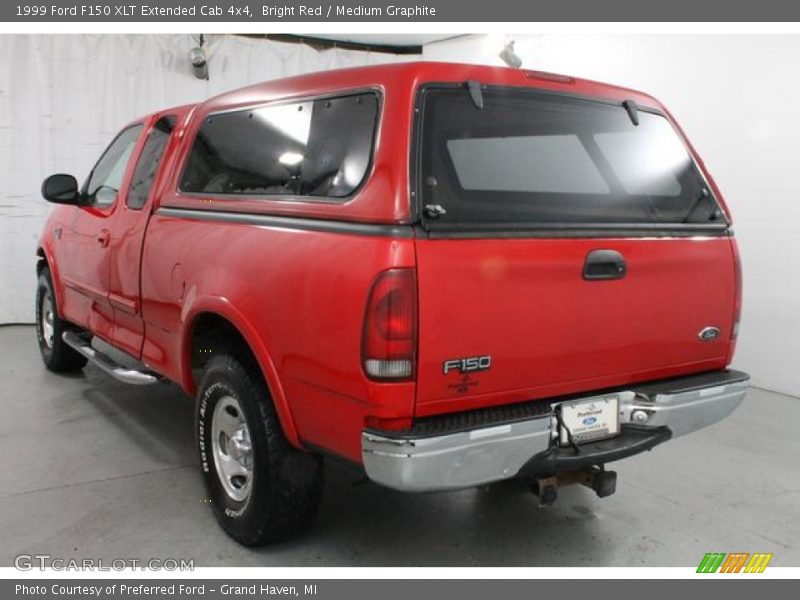 Bright Red / Medium Graphite 1999 Ford F150 XLT Extended Cab 4x4