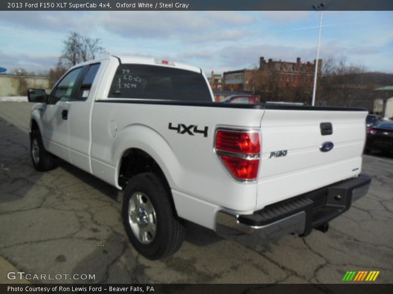 Oxford White / Steel Gray 2013 Ford F150 XLT SuperCab 4x4