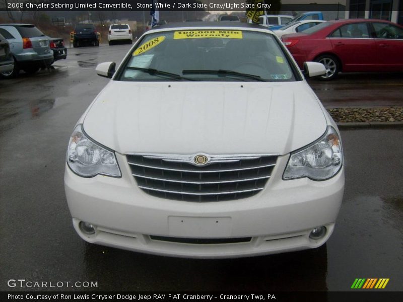 Stone White / Dark Slate Gray/Light Slate Gray 2008 Chrysler Sebring Limited Convertible