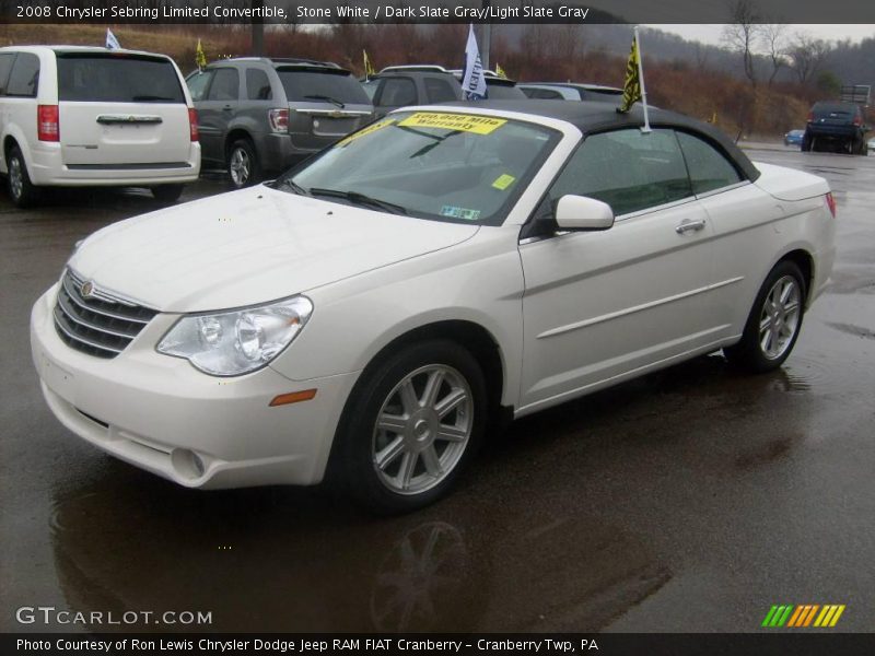Stone White / Dark Slate Gray/Light Slate Gray 2008 Chrysler Sebring Limited Convertible