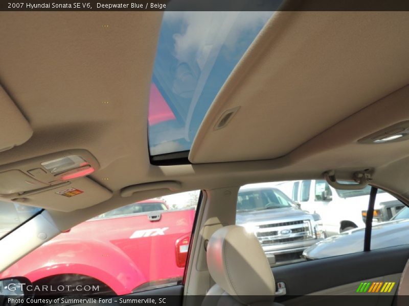Deepwater Blue / Beige 2007 Hyundai Sonata SE V6