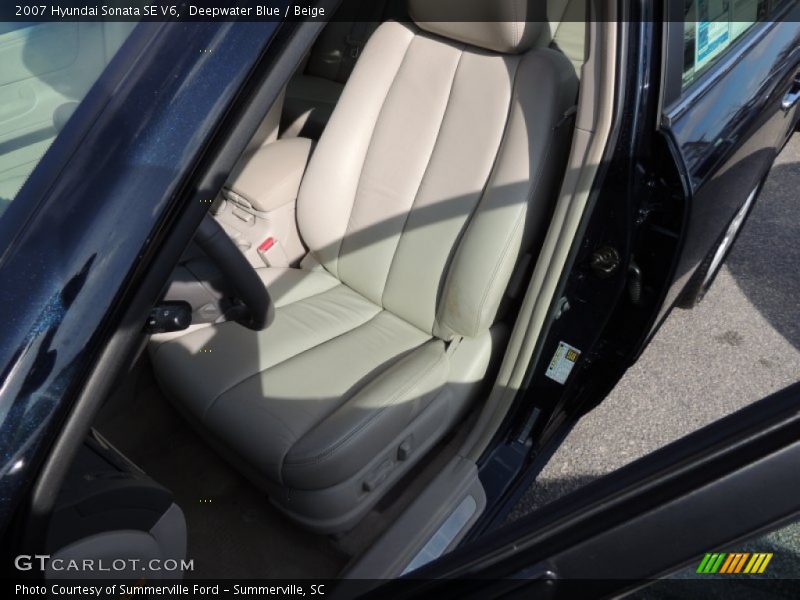 Deepwater Blue / Beige 2007 Hyundai Sonata SE V6