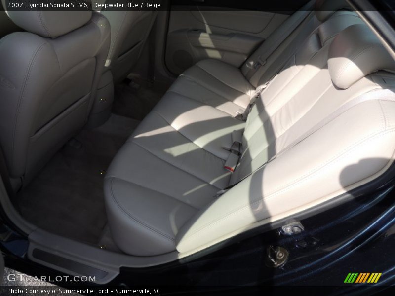 Deepwater Blue / Beige 2007 Hyundai Sonata SE V6