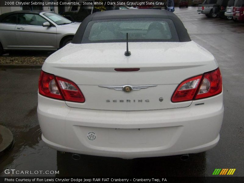 Stone White / Dark Slate Gray/Light Slate Gray 2008 Chrysler Sebring Limited Convertible