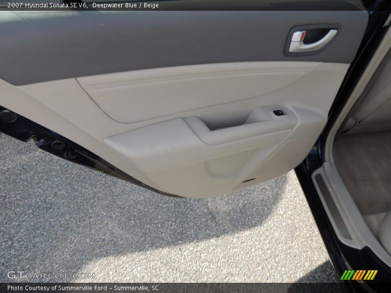 Deepwater Blue / Beige 2007 Hyundai Sonata SE V6
