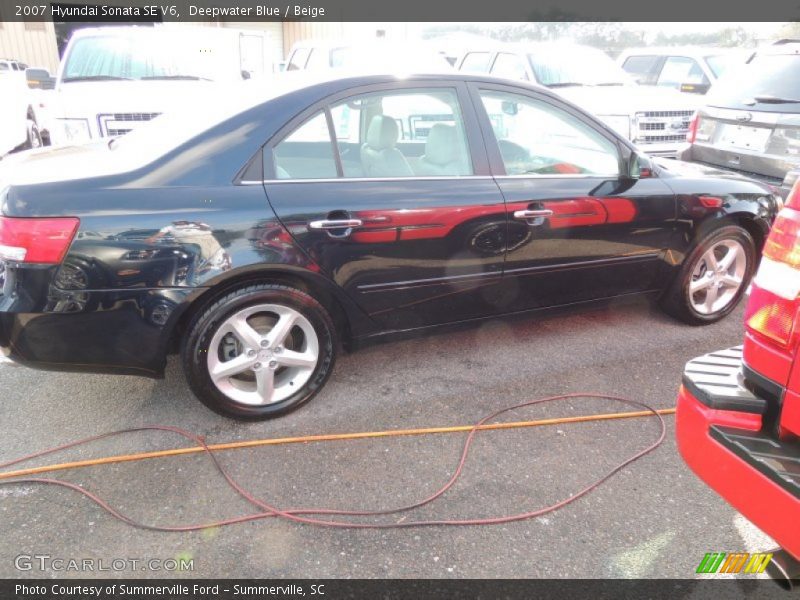 Deepwater Blue / Beige 2007 Hyundai Sonata SE V6