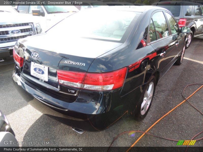 Deepwater Blue / Beige 2007 Hyundai Sonata SE V6