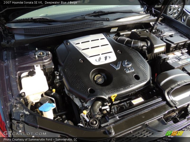 Deepwater Blue / Beige 2007 Hyundai Sonata SE V6