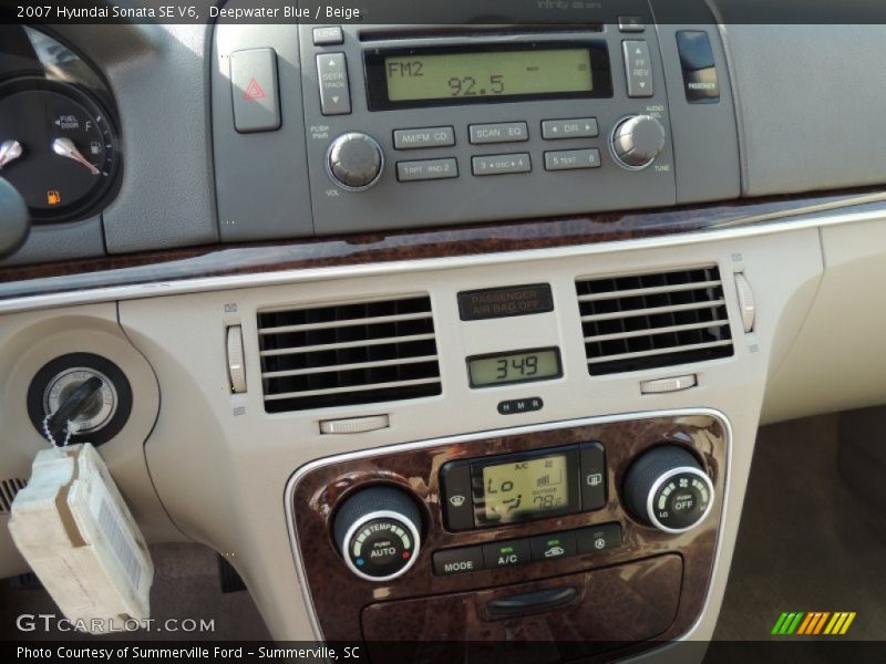 Deepwater Blue / Beige 2007 Hyundai Sonata SE V6