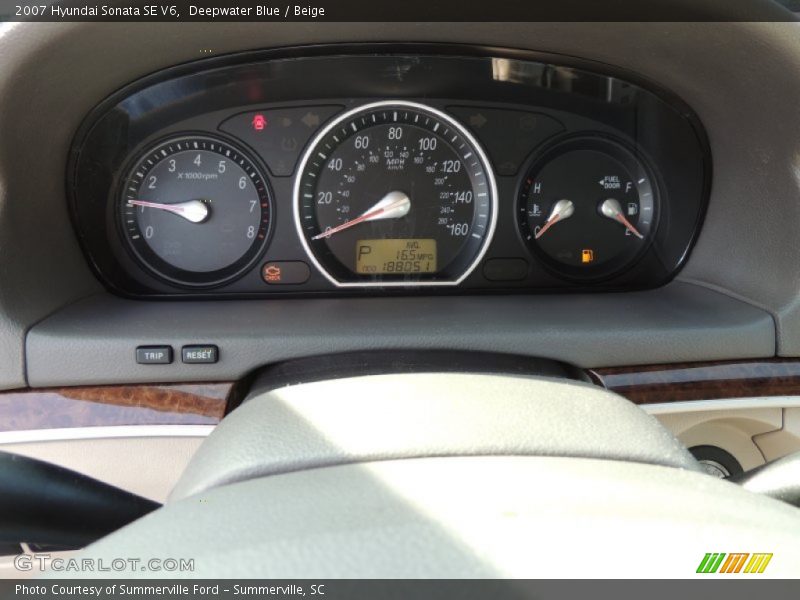 Deepwater Blue / Beige 2007 Hyundai Sonata SE V6