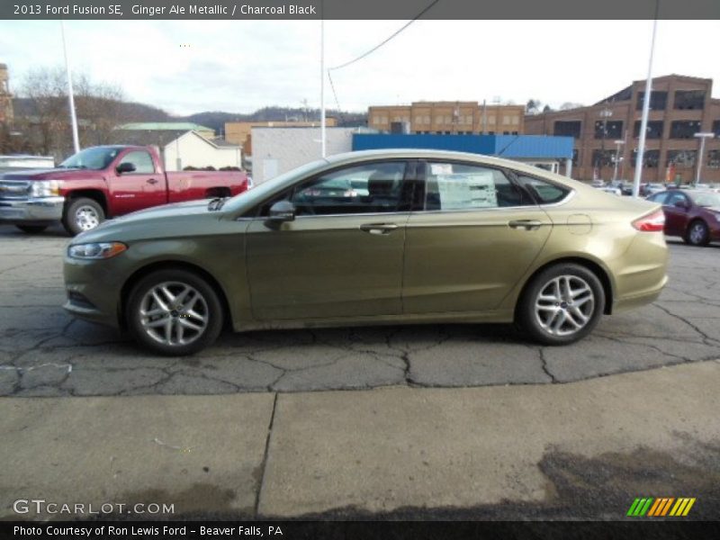 Ginger Ale Metallic / Charcoal Black 2013 Ford Fusion SE