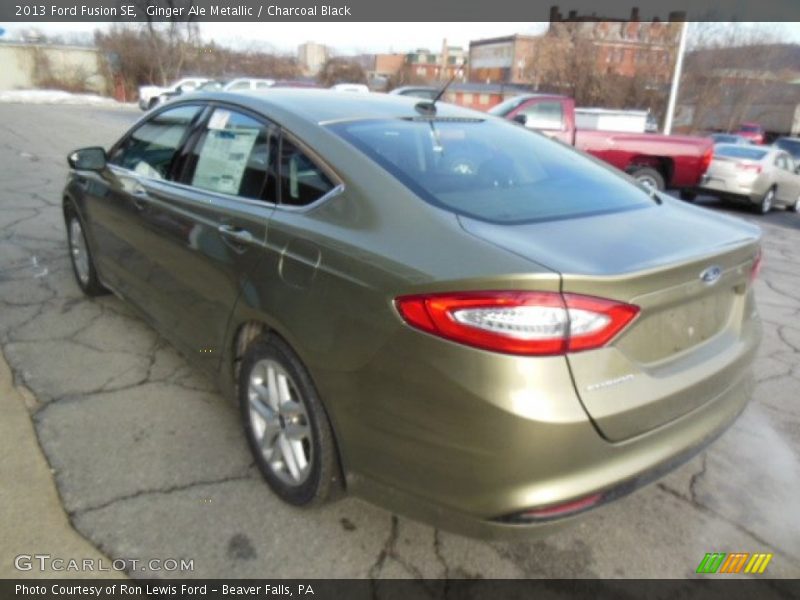 Ginger Ale Metallic / Charcoal Black 2013 Ford Fusion SE