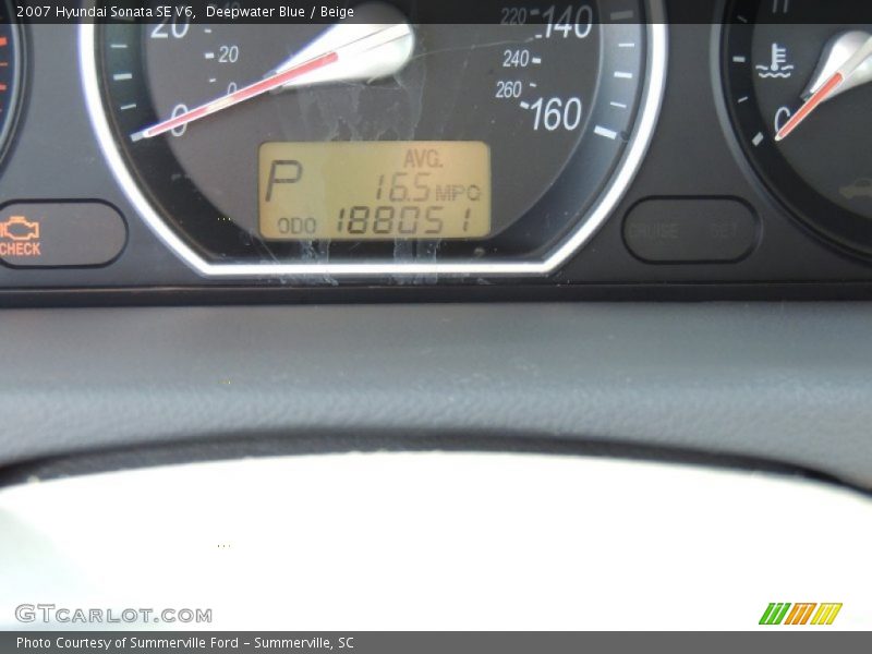 Deepwater Blue / Beige 2007 Hyundai Sonata SE V6