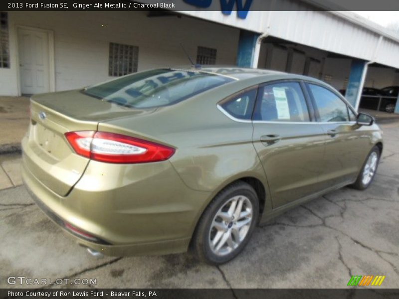 Ginger Ale Metallic / Charcoal Black 2013 Ford Fusion SE