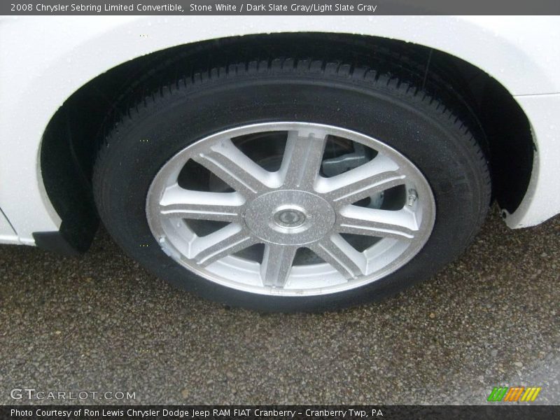 Stone White / Dark Slate Gray/Light Slate Gray 2008 Chrysler Sebring Limited Convertible