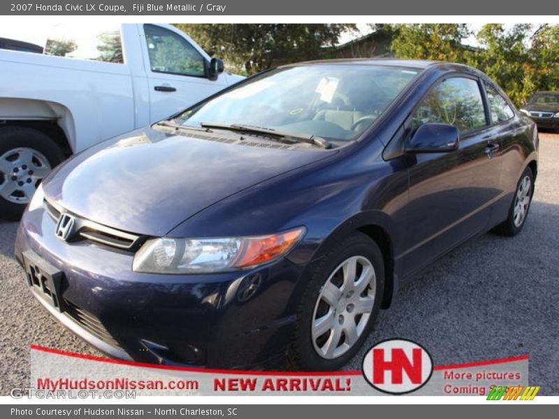 Fiji Blue Metallic / Gray 2007 Honda Civic LX Coupe