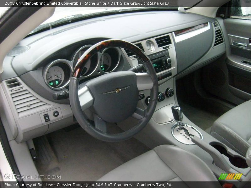 Stone White / Dark Slate Gray/Light Slate Gray 2008 Chrysler Sebring Limited Convertible