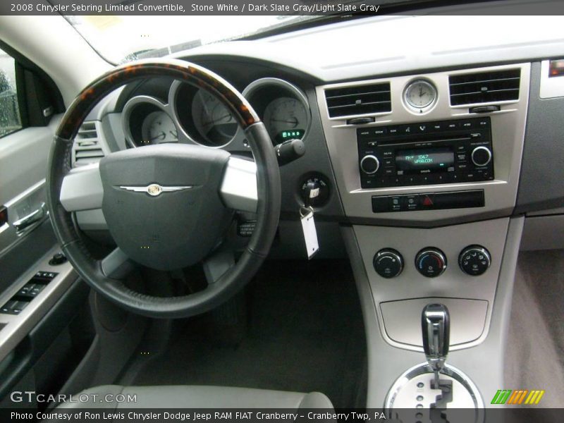 Stone White / Dark Slate Gray/Light Slate Gray 2008 Chrysler Sebring Limited Convertible