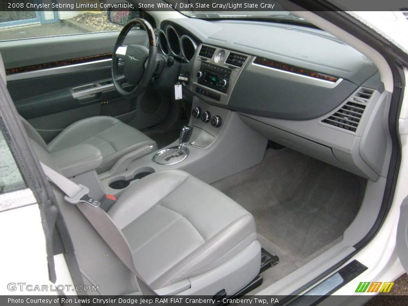 Stone White / Dark Slate Gray/Light Slate Gray 2008 Chrysler Sebring Limited Convertible