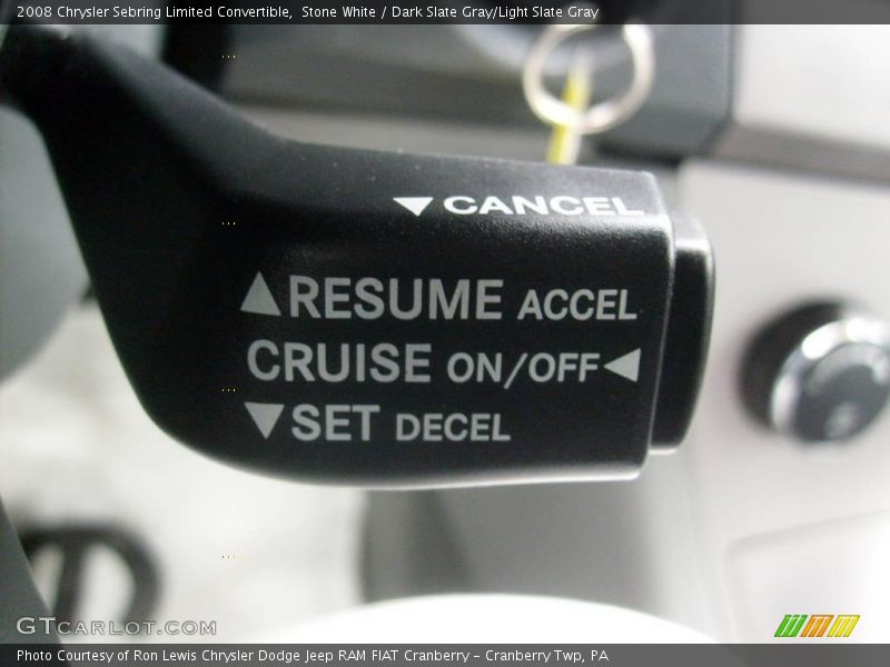 Stone White / Dark Slate Gray/Light Slate Gray 2008 Chrysler Sebring Limited Convertible