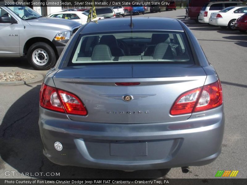 Silver Steel Metallic / Dark Slate Gray/Light Slate Gray 2008 Chrysler Sebring Limited Sedan