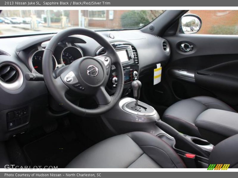  2013 Juke SL Black/Red/Silver Trim Interior
