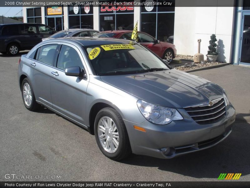 Silver Steel Metallic / Dark Slate Gray/Light Slate Gray 2008 Chrysler Sebring Limited Sedan