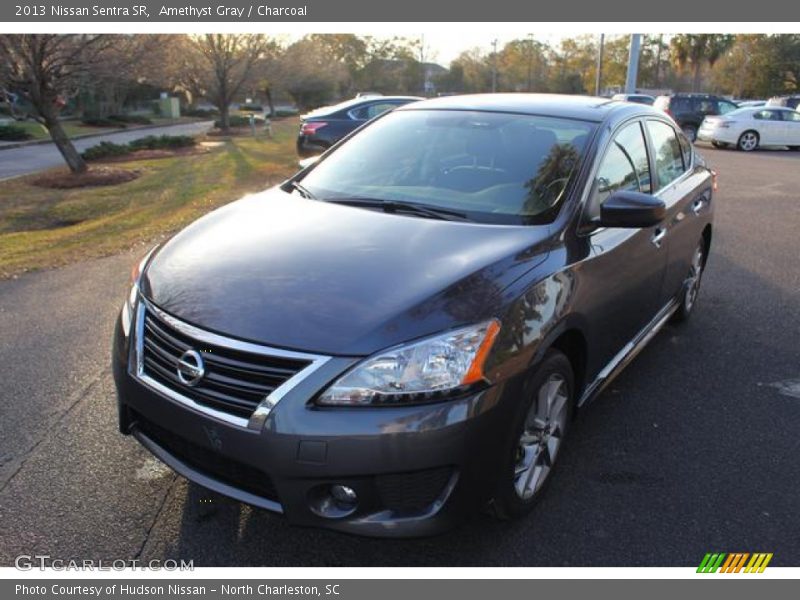 Amethyst Gray / Charcoal 2013 Nissan Sentra SR