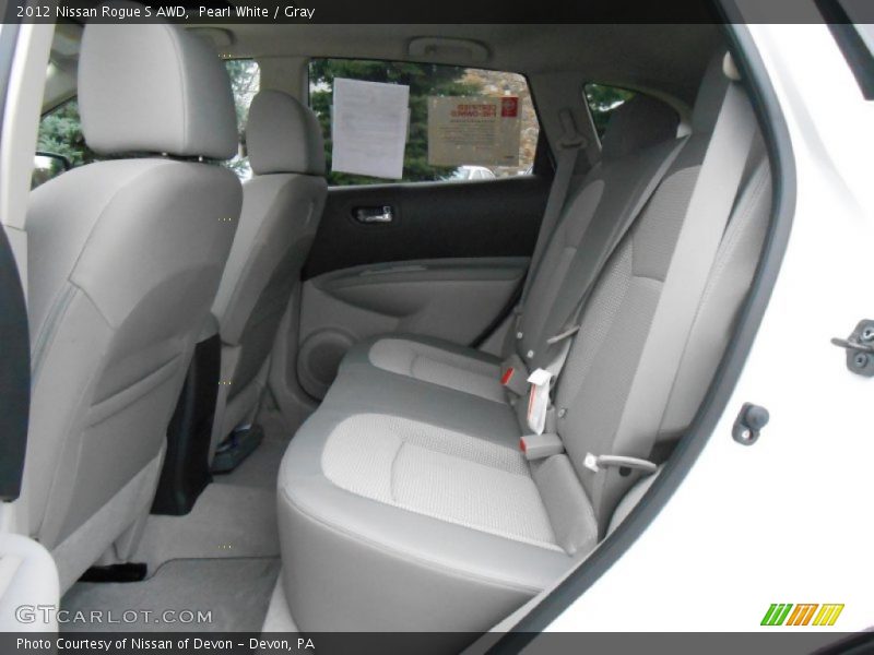Pearl White / Gray 2012 Nissan Rogue S AWD