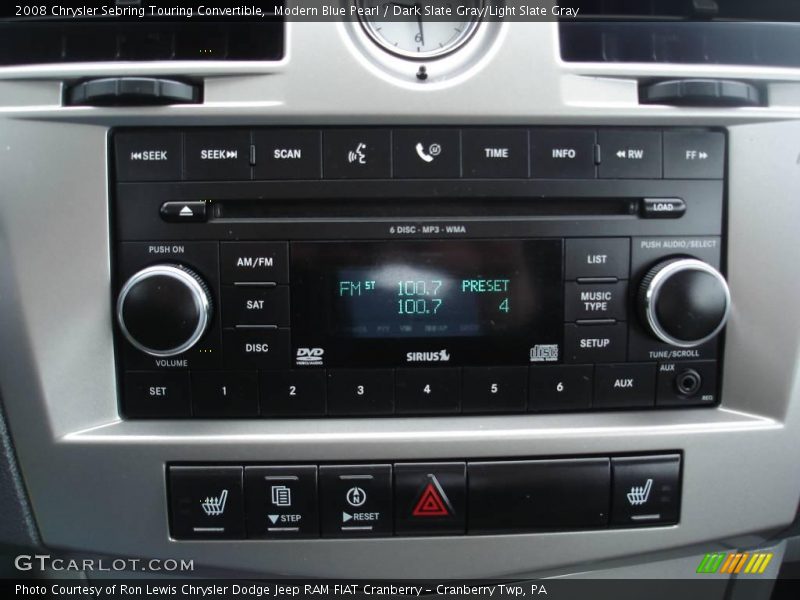 Modern Blue Pearl / Dark Slate Gray/Light Slate Gray 2008 Chrysler Sebring Touring Convertible
