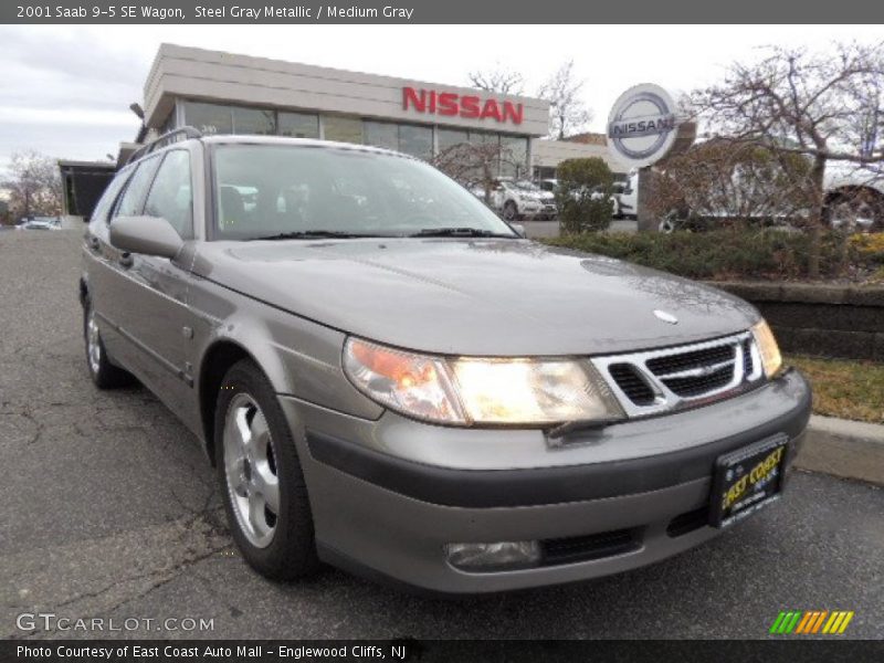 Steel Gray Metallic / Medium Gray 2001 Saab 9-5 SE Wagon