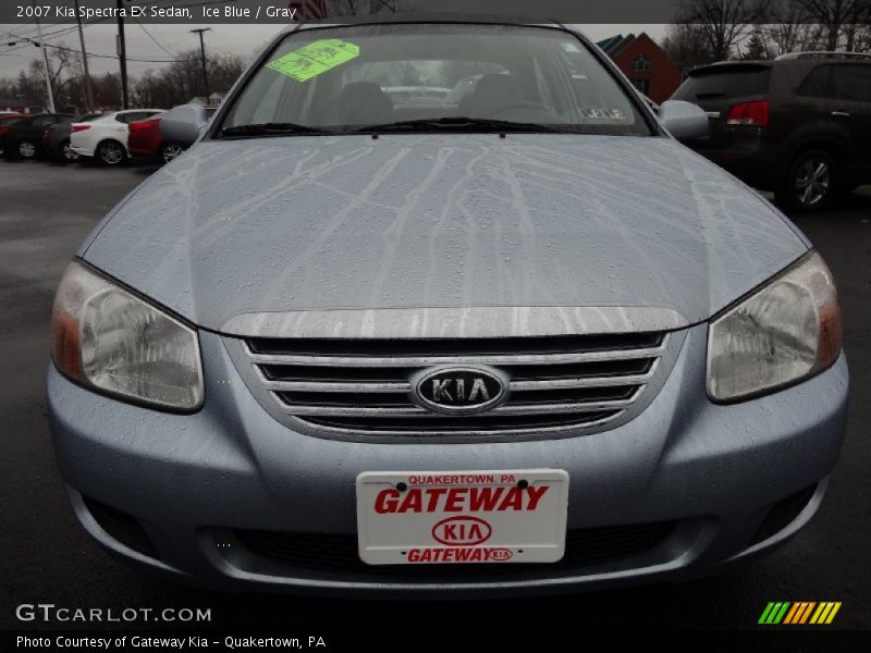Ice Blue / Gray 2007 Kia Spectra EX Sedan