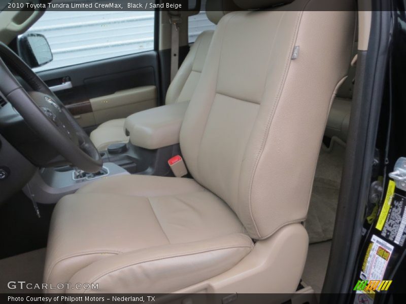 Front Seat of 2010 Tundra Limited CrewMax