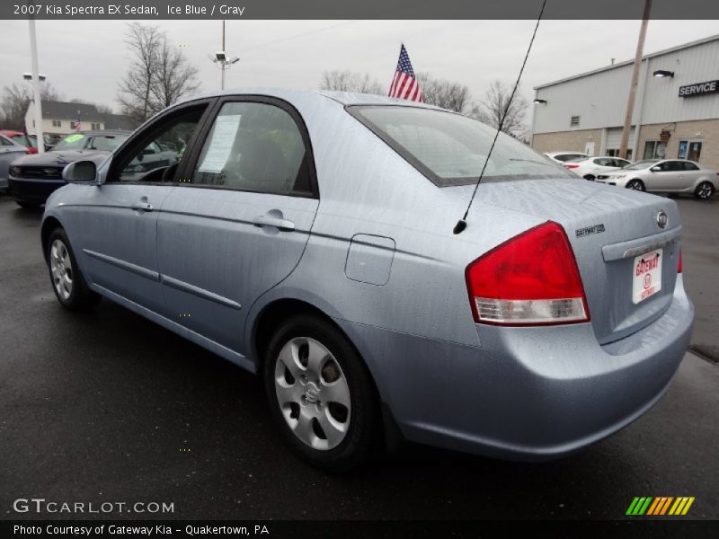 Ice Blue / Gray 2007 Kia Spectra EX Sedan