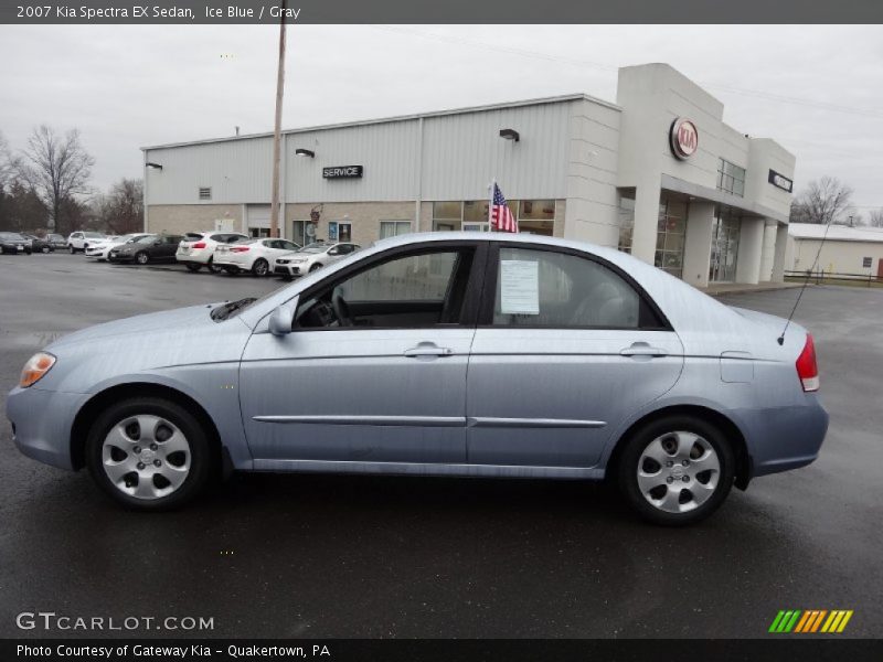 Ice Blue / Gray 2007 Kia Spectra EX Sedan