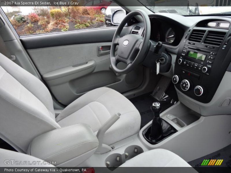 Ice Blue / Gray 2007 Kia Spectra EX Sedan