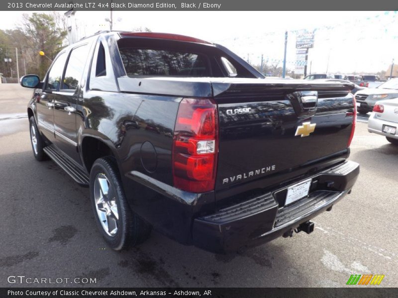 Black / Ebony 2013 Chevrolet Avalanche LTZ 4x4 Black Diamond Edition