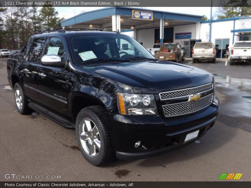 Black / Ebony 2013 Chevrolet Avalanche LTZ 4x4 Black Diamond Edition