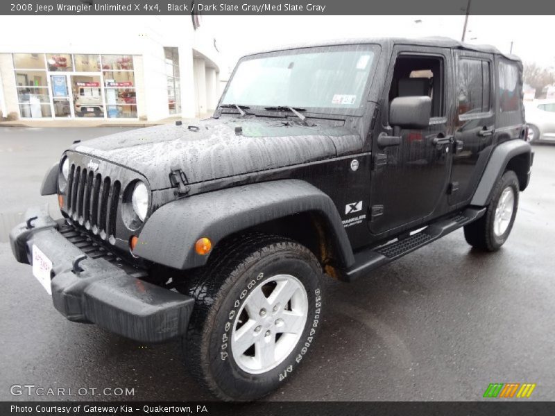 Black / Dark Slate Gray/Med Slate Gray 2008 Jeep Wrangler Unlimited X 4x4