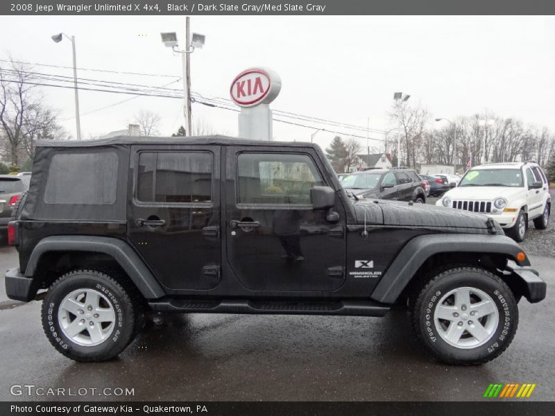 Black / Dark Slate Gray/Med Slate Gray 2008 Jeep Wrangler Unlimited X 4x4