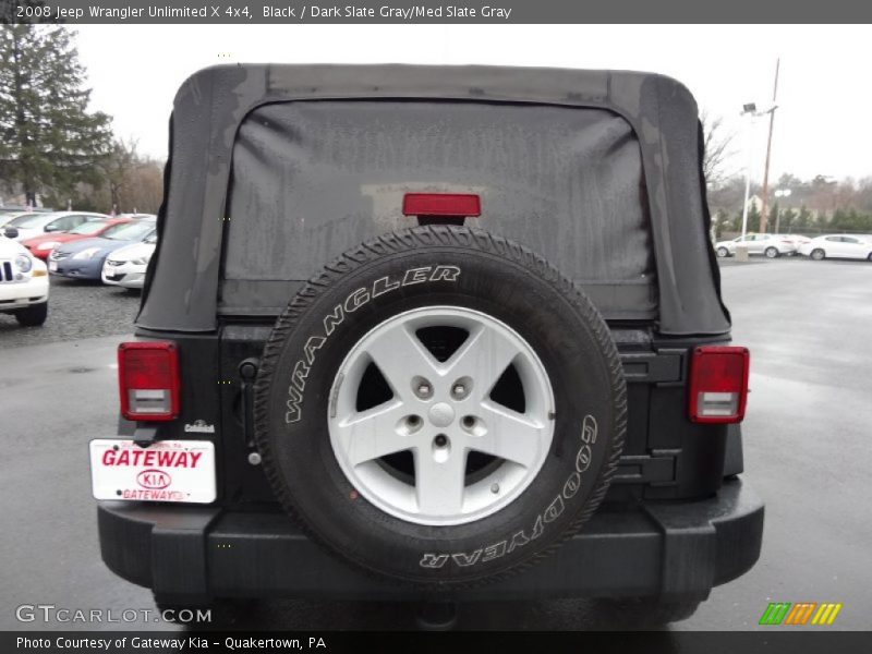 Black / Dark Slate Gray/Med Slate Gray 2008 Jeep Wrangler Unlimited X 4x4
