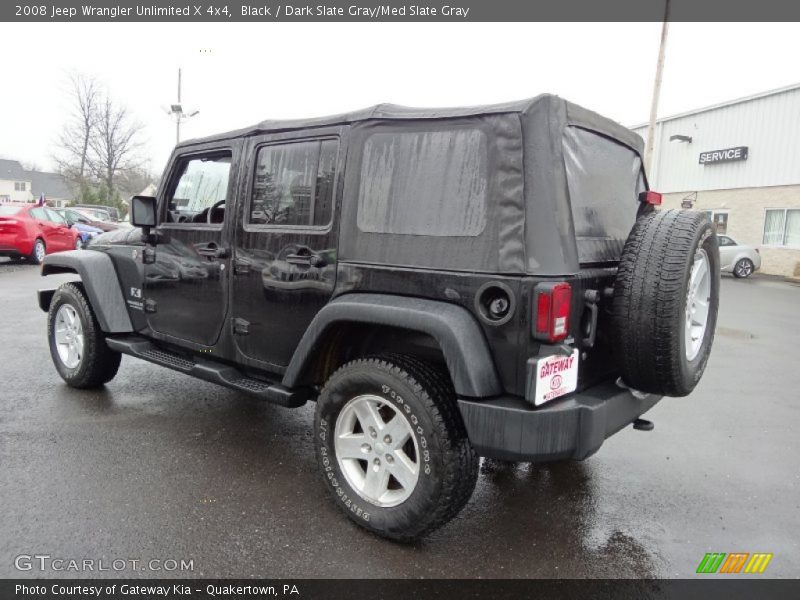 Black / Dark Slate Gray/Med Slate Gray 2008 Jeep Wrangler Unlimited X 4x4