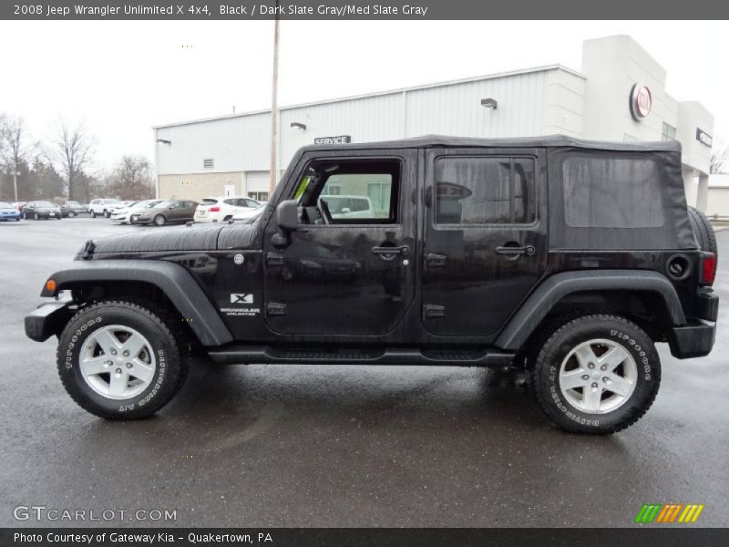 Black / Dark Slate Gray/Med Slate Gray 2008 Jeep Wrangler Unlimited X 4x4