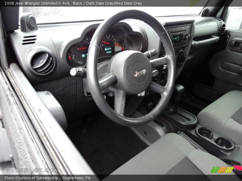 Black / Dark Slate Gray/Med Slate Gray 2008 Jeep Wrangler Unlimited X 4x4