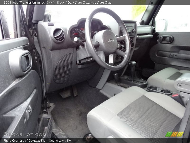 Black / Dark Slate Gray/Med Slate Gray 2008 Jeep Wrangler Unlimited X 4x4