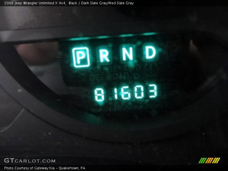 Black / Dark Slate Gray/Med Slate Gray 2008 Jeep Wrangler Unlimited X 4x4