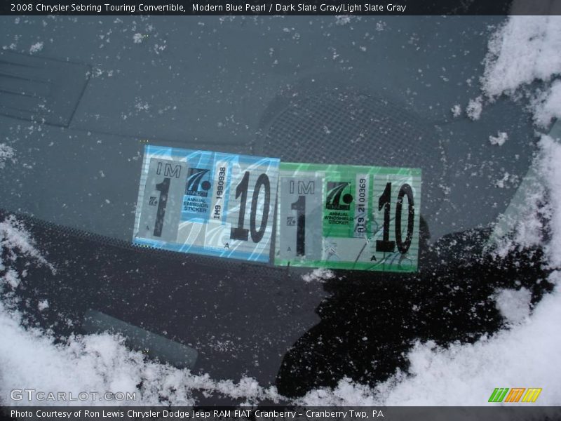 Modern Blue Pearl / Dark Slate Gray/Light Slate Gray 2008 Chrysler Sebring Touring Convertible
