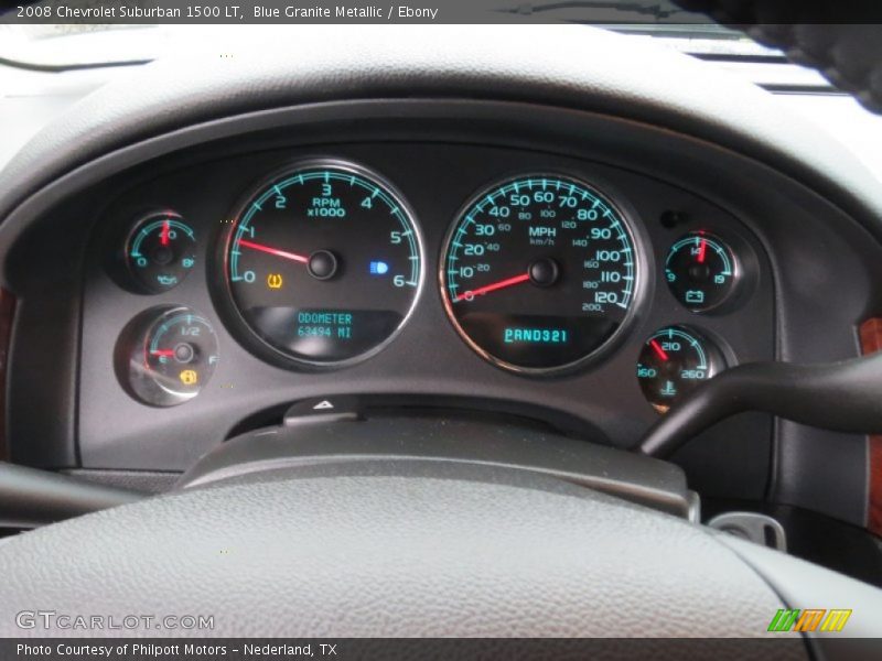 Blue Granite Metallic / Ebony 2008 Chevrolet Suburban 1500 LT